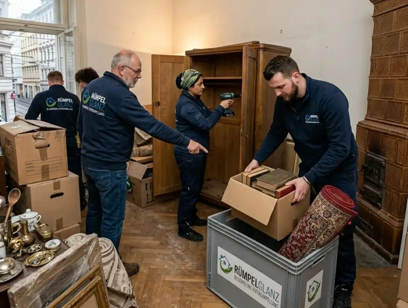 Das RümpelGlanz Team bei der Arbeit in Wien